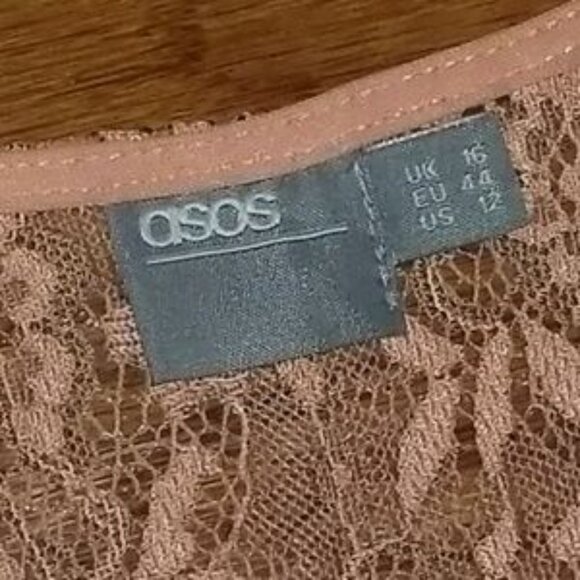 ASOS Coral Color Floral Lace Dress - Picture 11 of 13